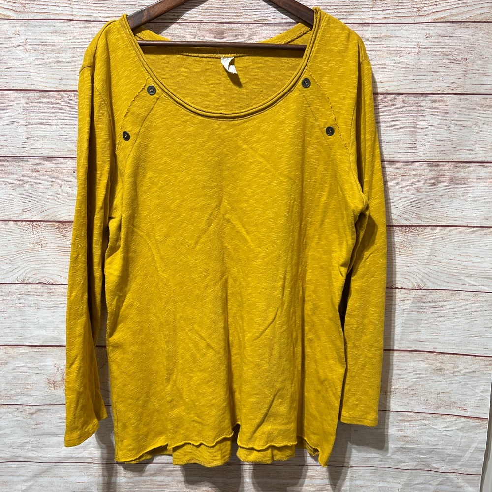 Chalet Woman’s Yellow Cotton Sweater Size XL